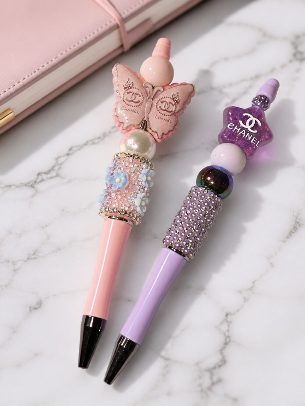 x2 Handmade Beaded Pens
